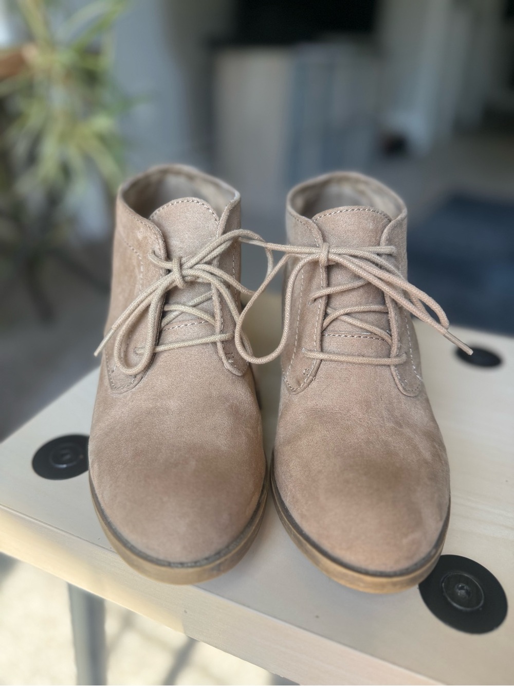 Rocket Dog Taupe Suede Lace-Up Ankle Boots